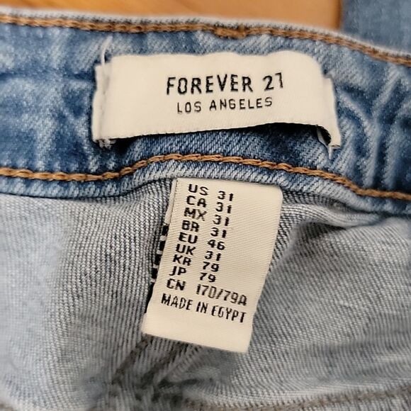 Forever 21 destructed floral jeans Size 31 - Picture 11 of 14